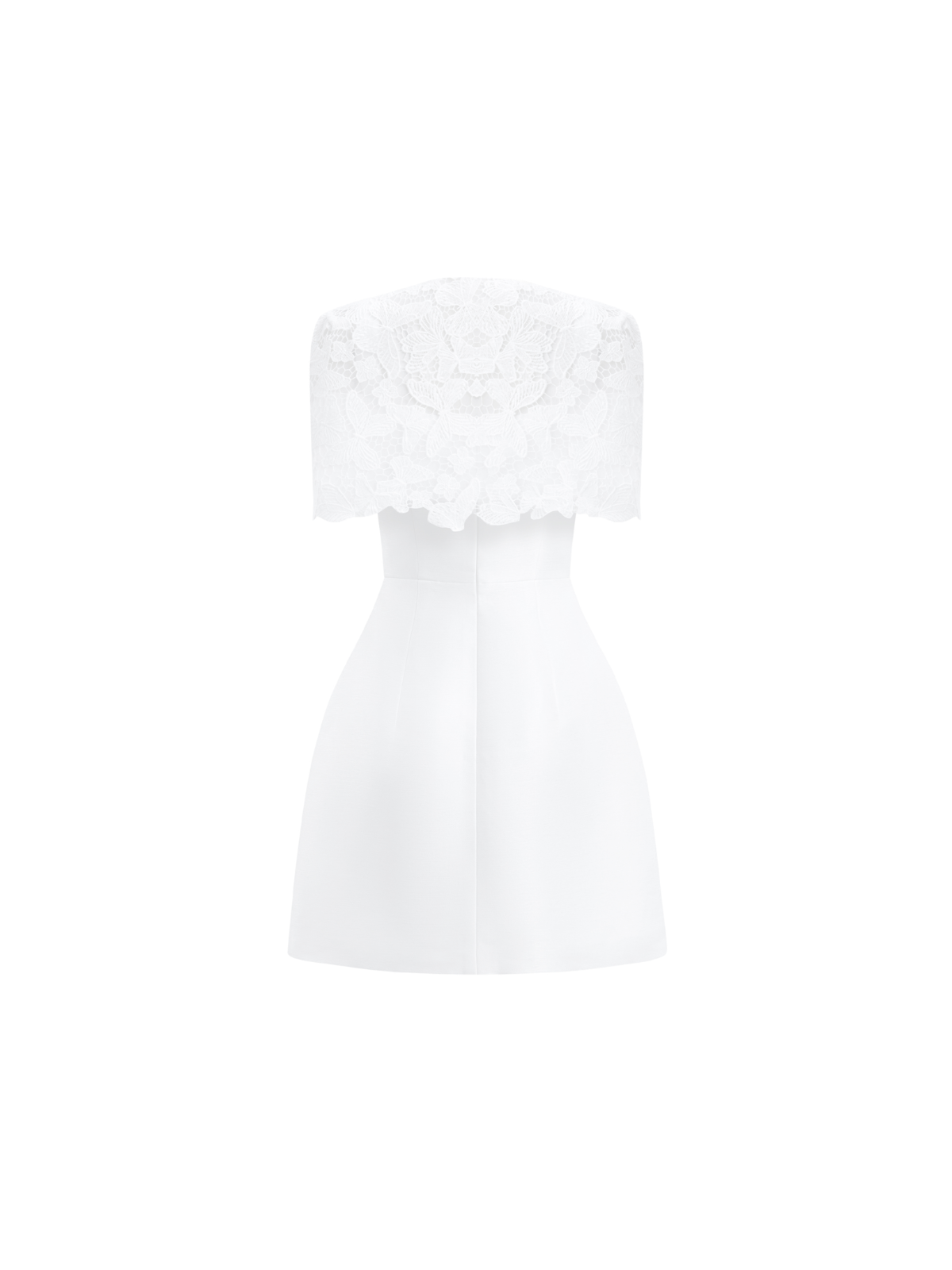 Lusev Cape Lace Butterfly Mini Dress - Image 5