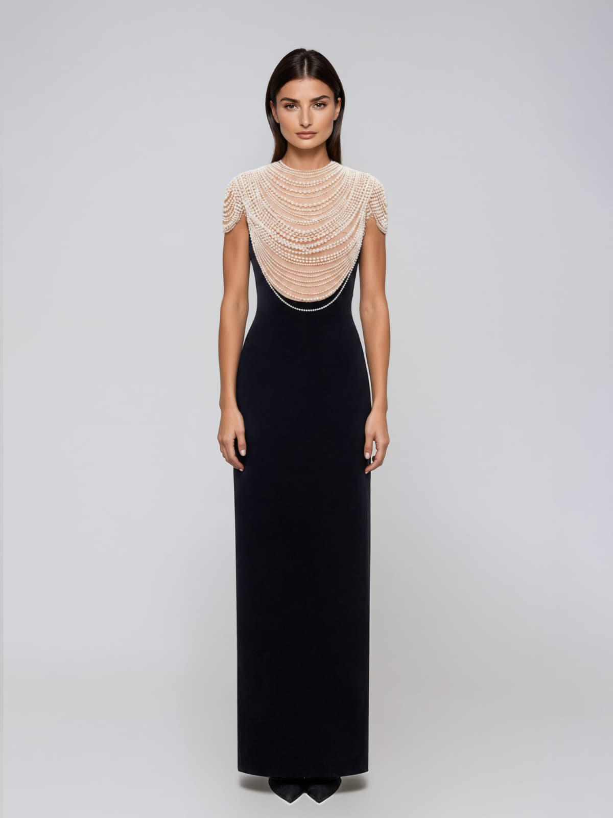 Lythendor Pearl Chain Maxi Dress