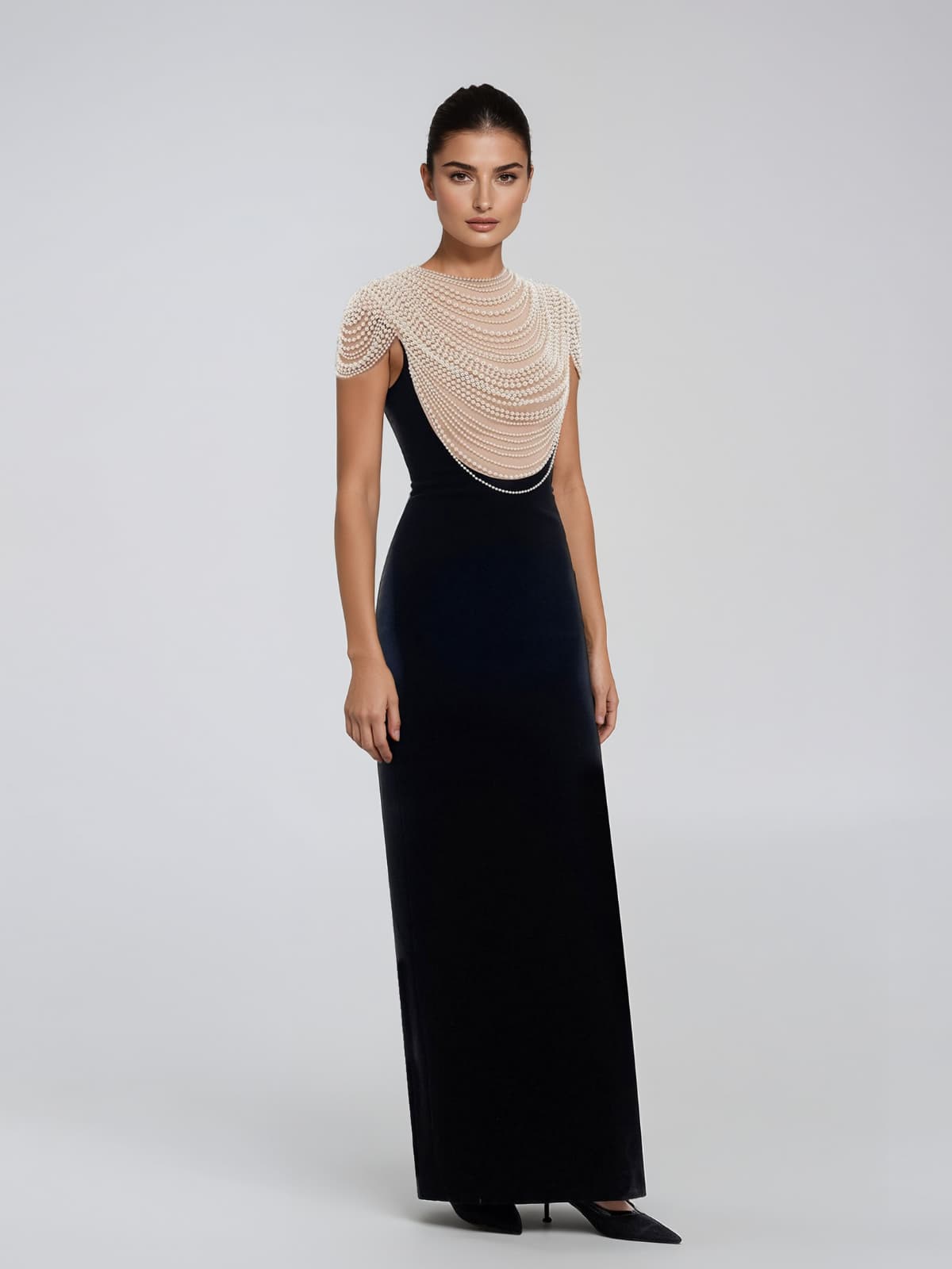 Lythendor Pearl Chain Maxi Dress - Image 2