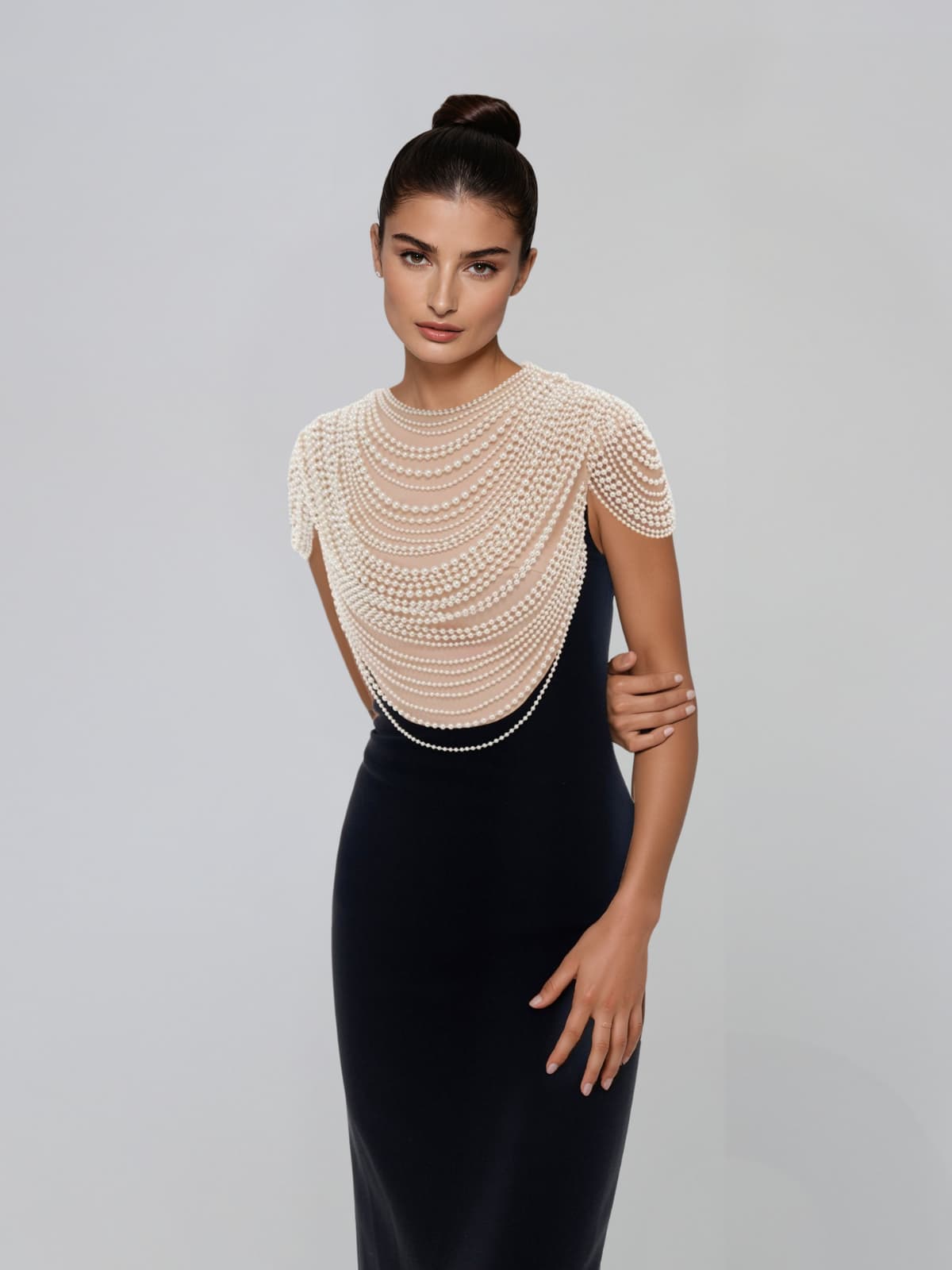 Lythendor Pearl Chain Maxi Dress - Image 3