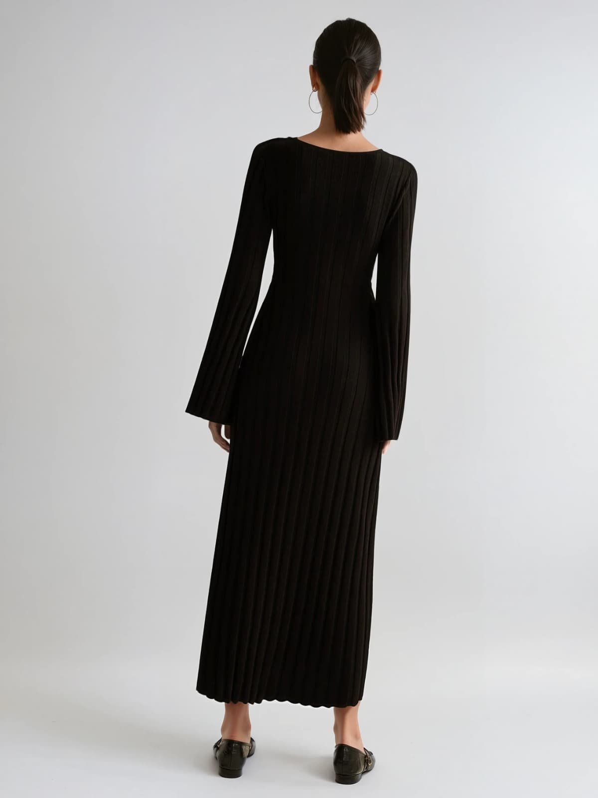 Mavora Bell Sleeve Knit Maxi Dress - Image 5