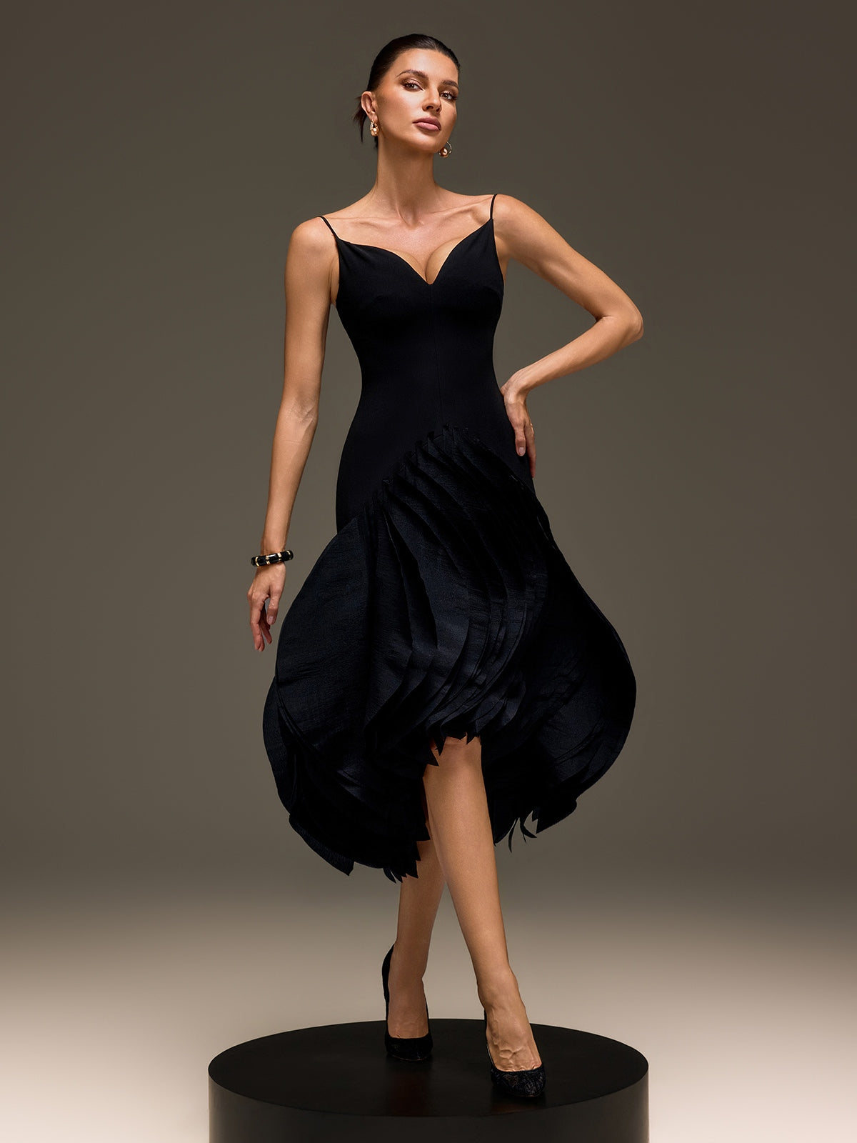 Mordai Spaghetti Petal Maxi Dress - Image 3