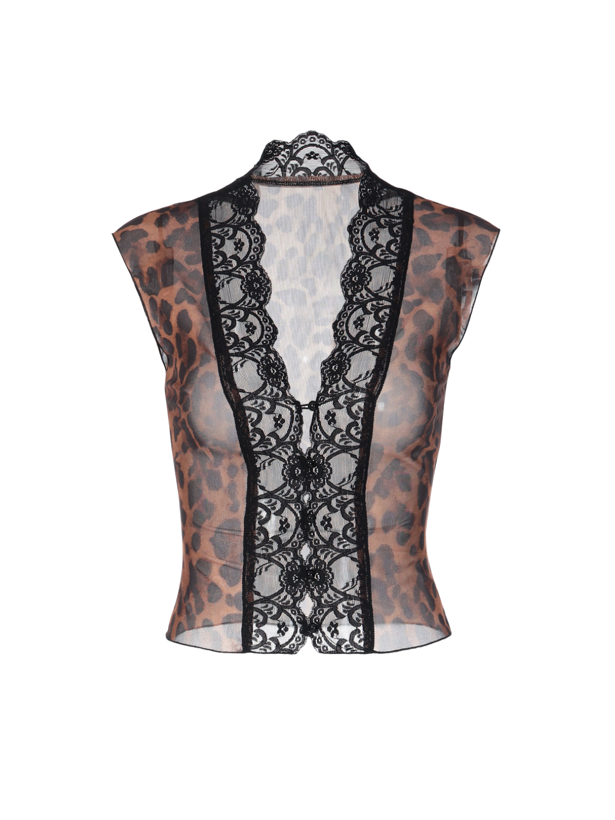Morthael Lace Top In Leopard - Image 8