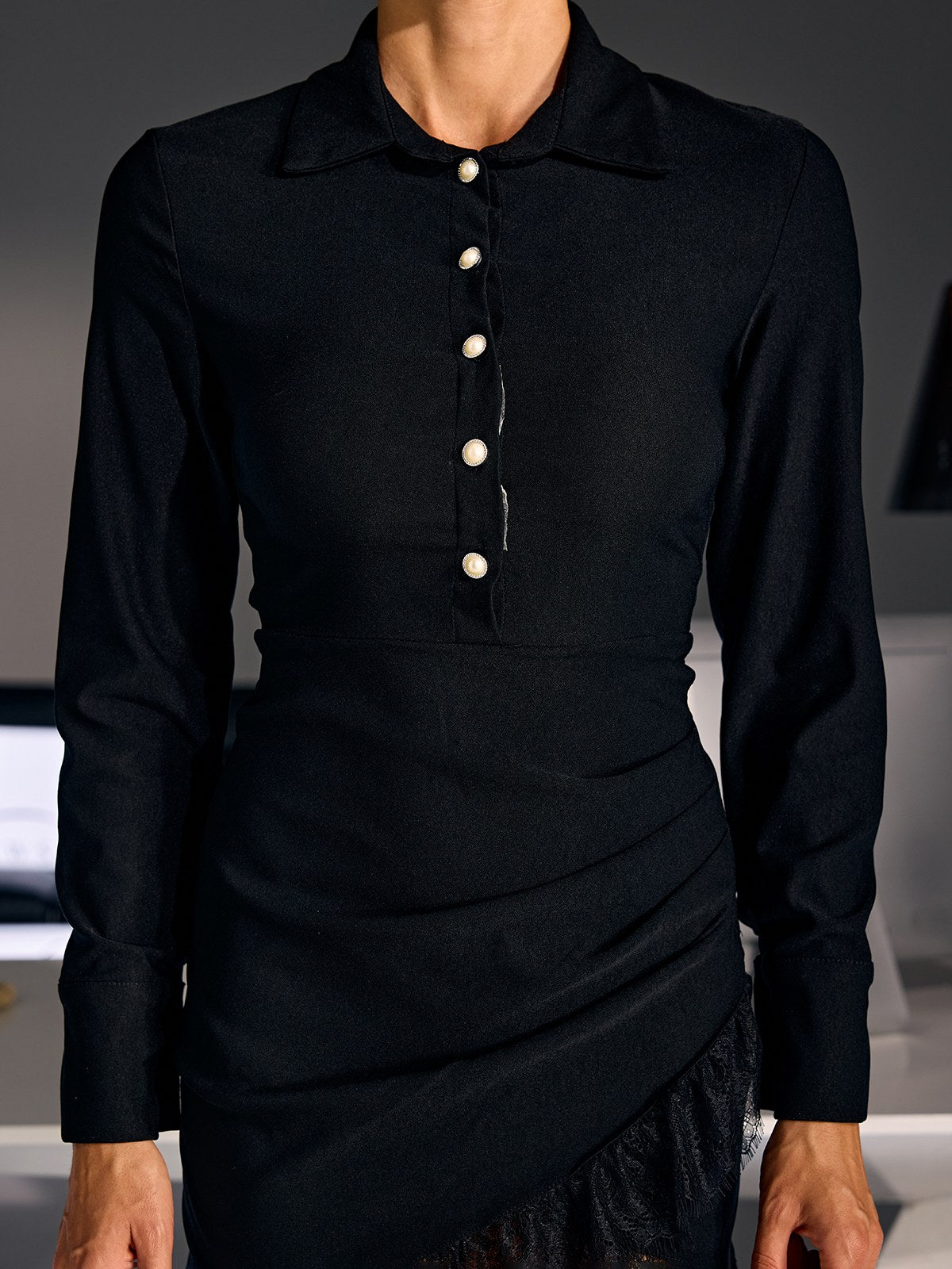 Nervion Lace Shirt Mini Dress - Image 6
