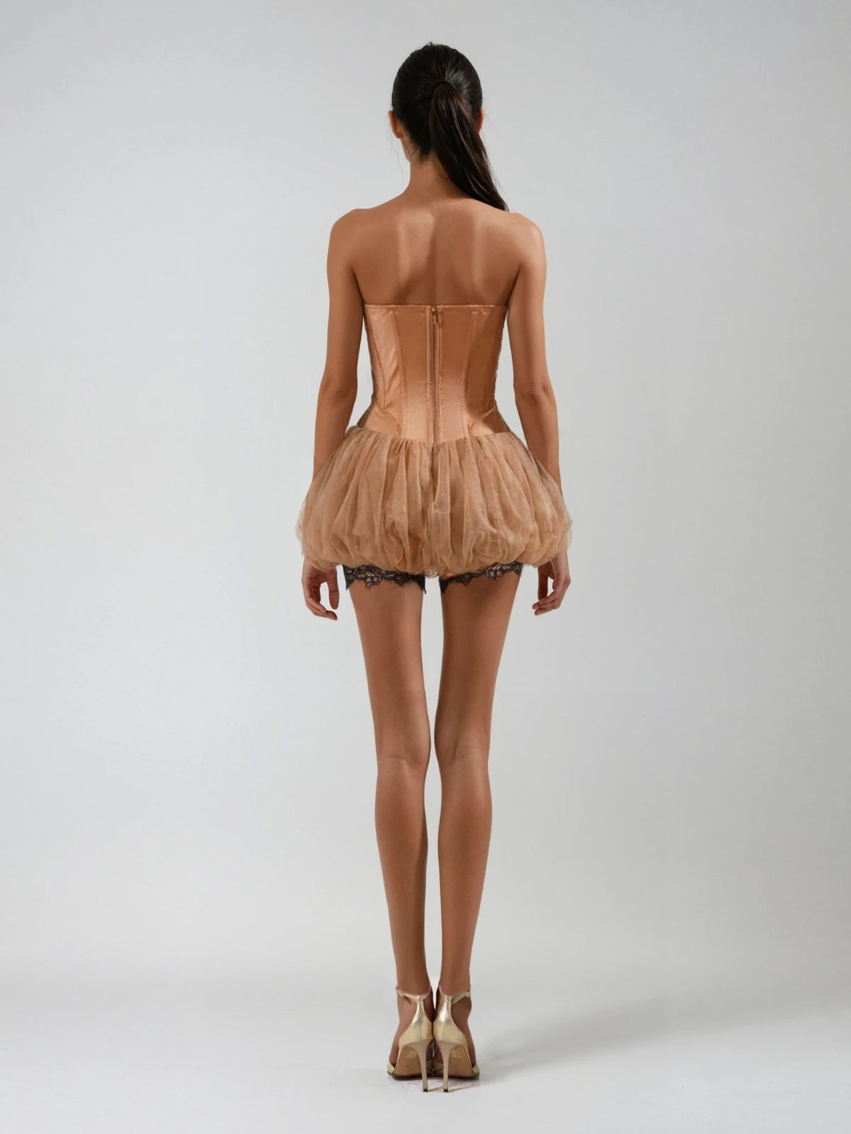 Nexira Strapless Corset Tulle Shorts Set - Image 10