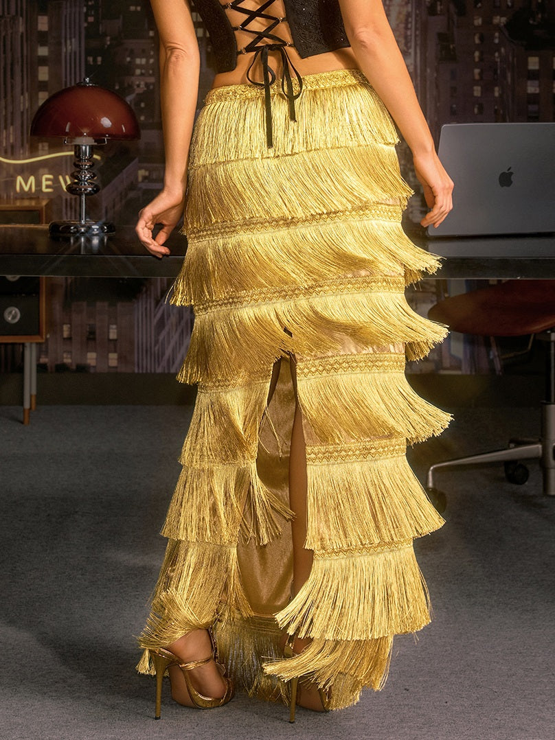 Norylin Fringe Tiered Skirt - Image 6