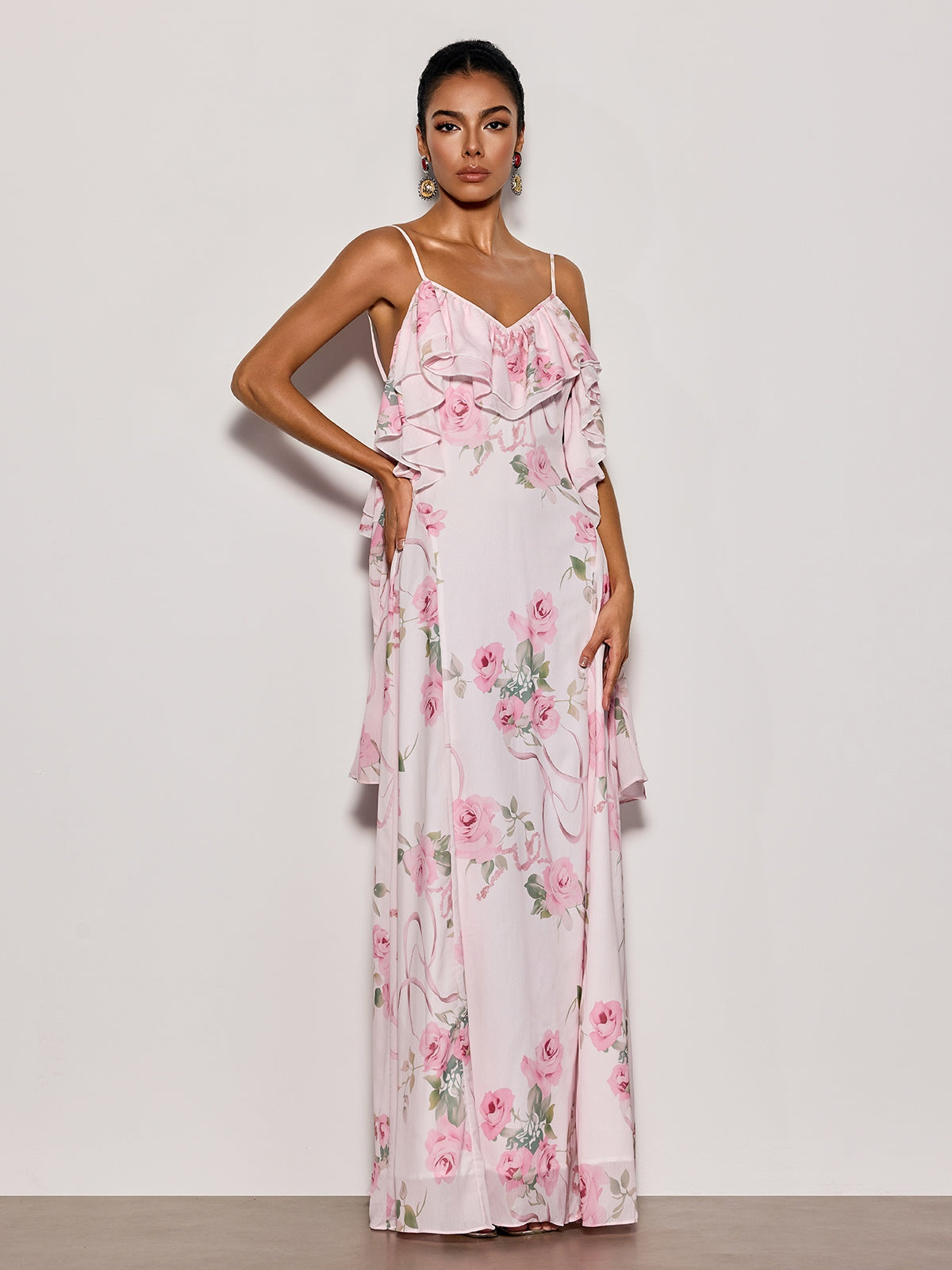 Nostel Spaghetti Floral Maxi Dress - Image 5