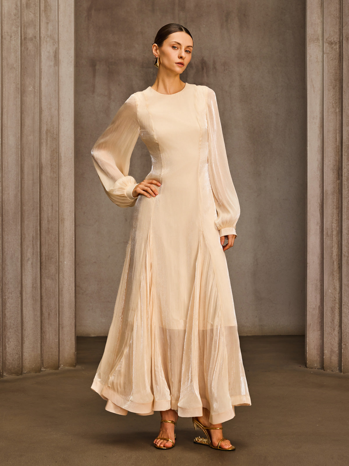 Nytheris Balloon Sleeve Maxi Dress - Image 2