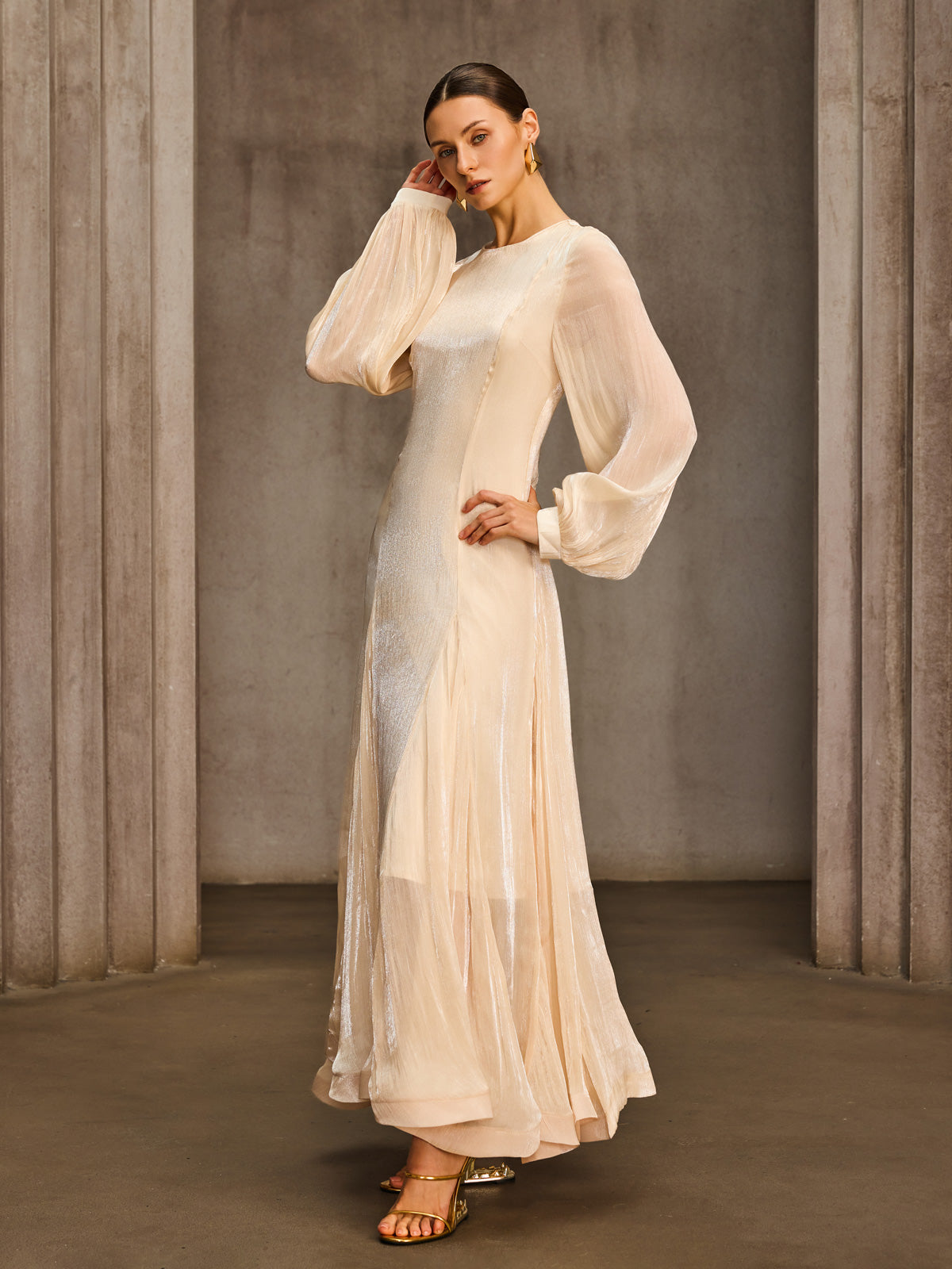 Nytheris Balloon Sleeve Maxi Dress - Image 4