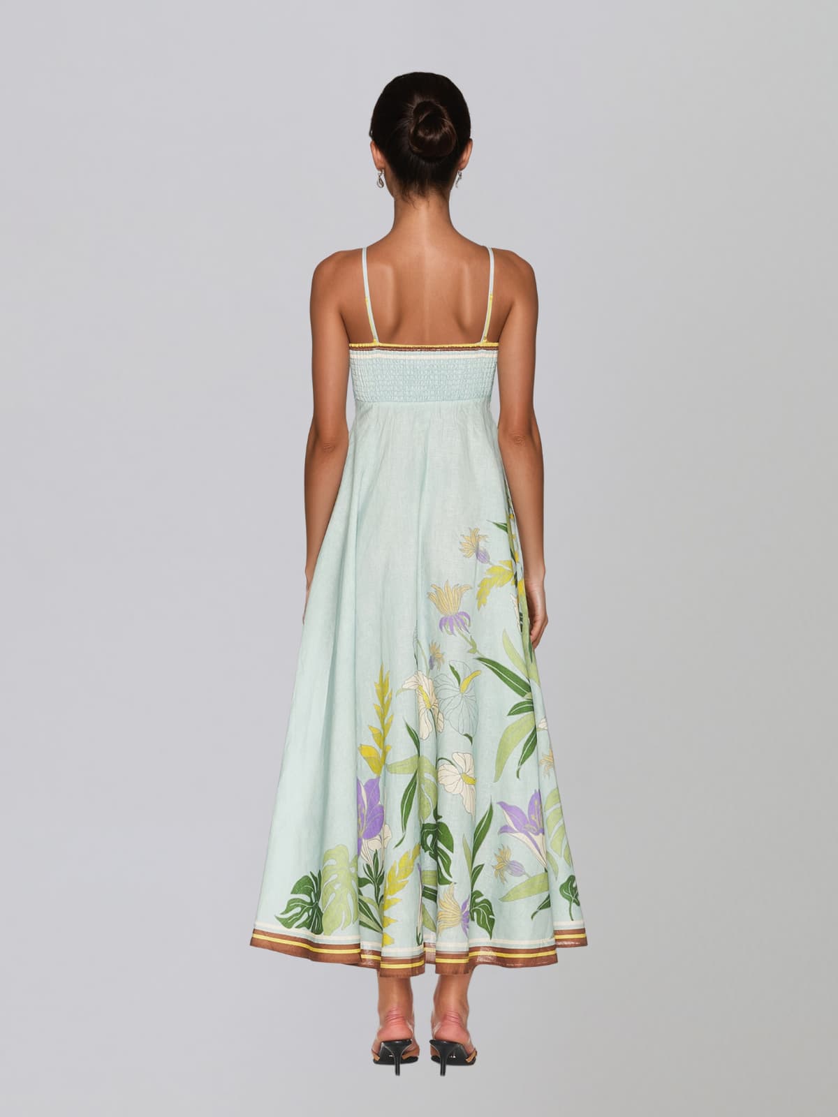 Orlaveric Spaghetti Floral Midi Dress - Image 3