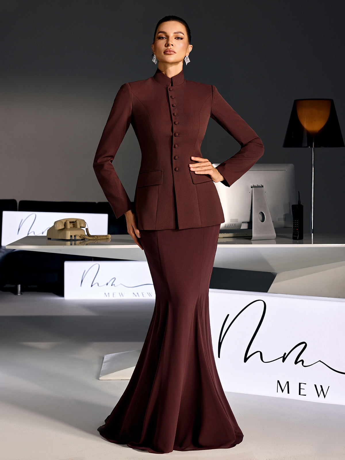 Pexoryn Long Sleeve Mermaid Skirt Set - Image 2