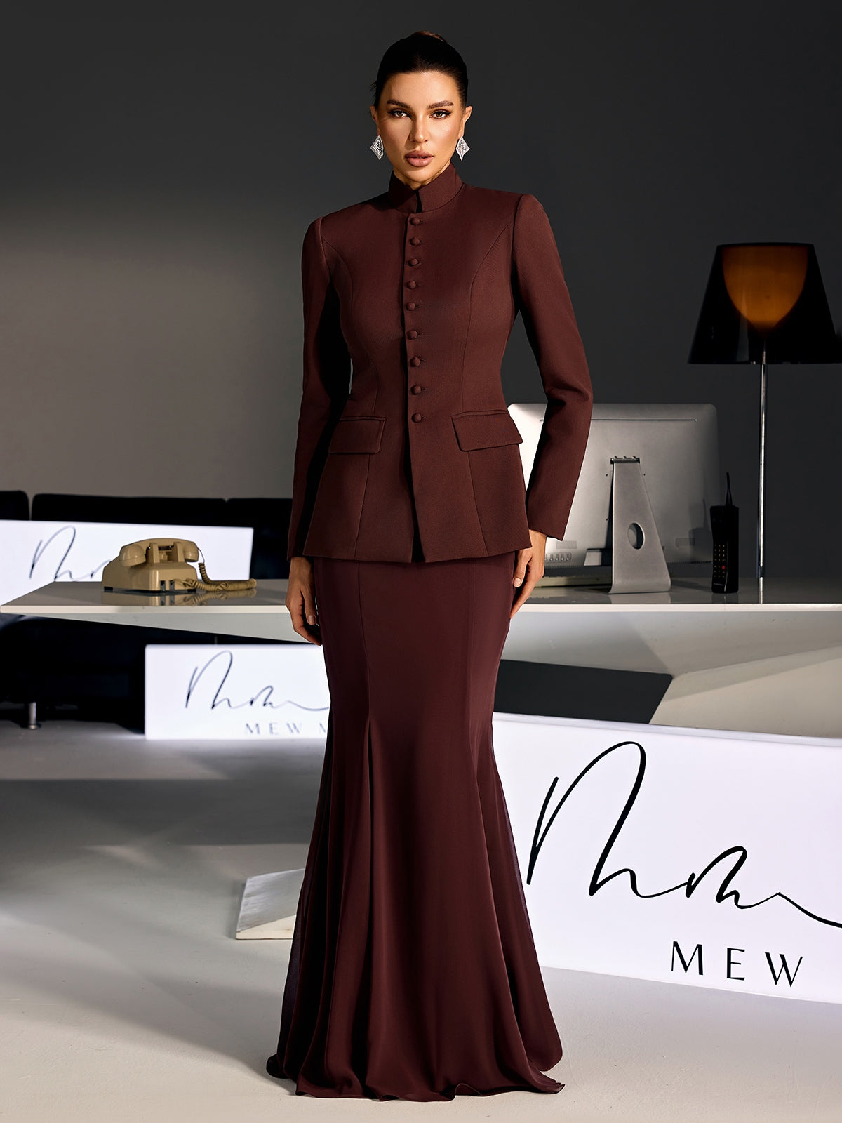 Pexoryn Long Sleeve Mermaid Skirt Set - Image 4