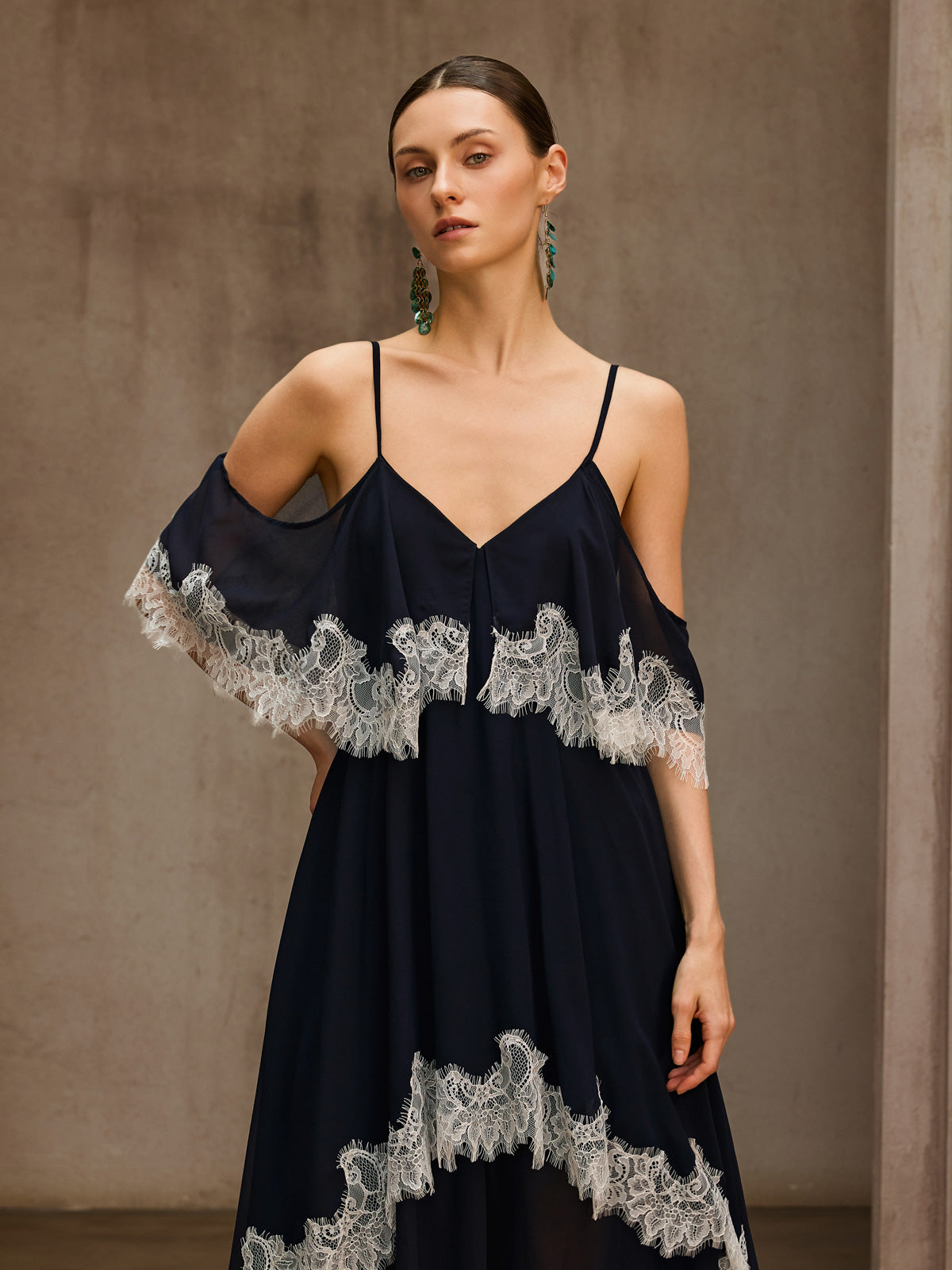 Praxoryn Spaghetti Lace Maxi Dress - Image 4