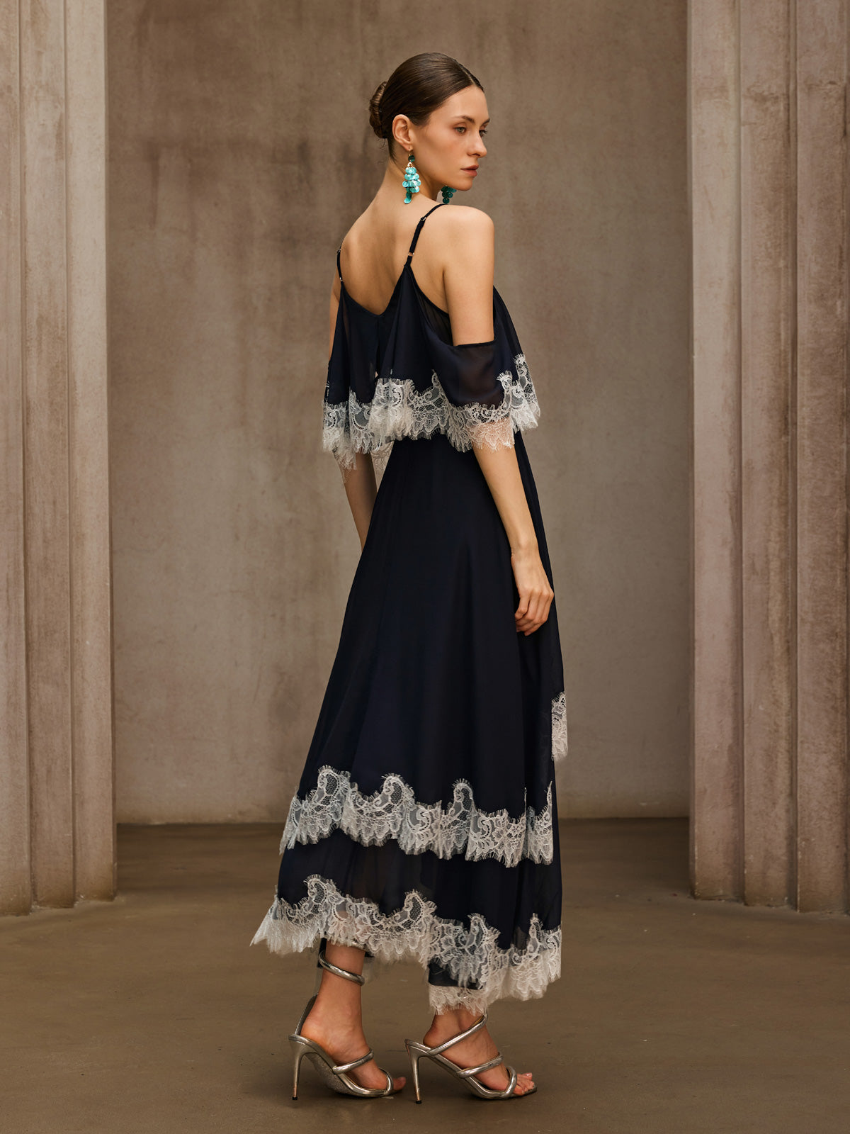 Praxoryn Spaghetti Lace Maxi Dress - Image 6