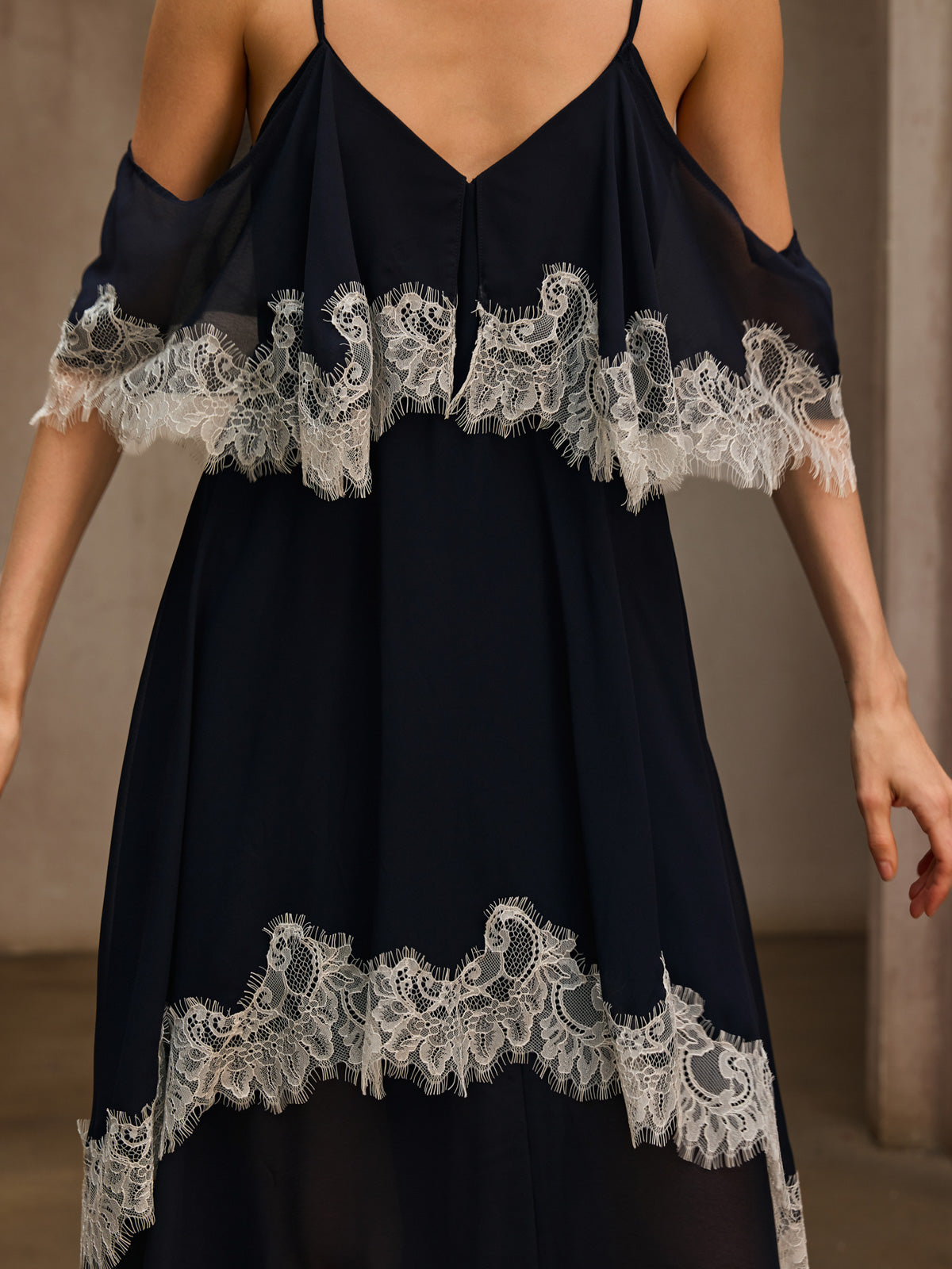 Praxoryn Spaghetti Lace Maxi Dress - Image 7
