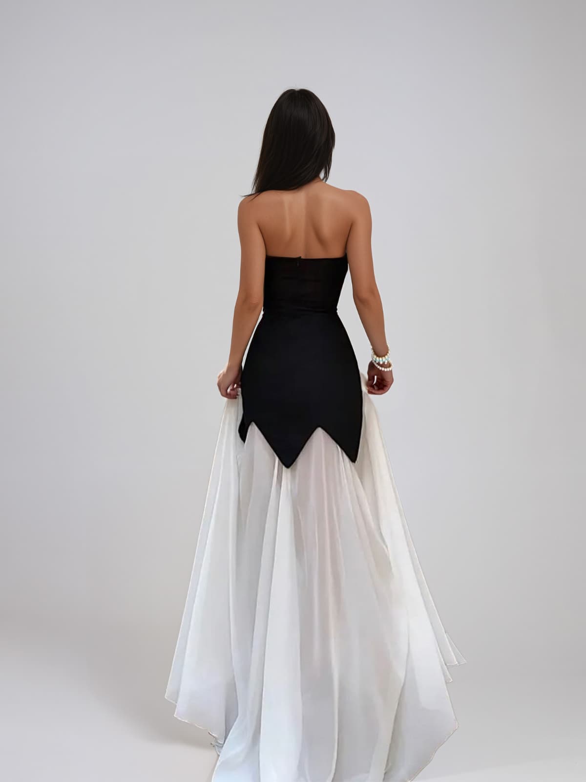 Qervion Strapless Pearl Bandage Dress Set - Image 4