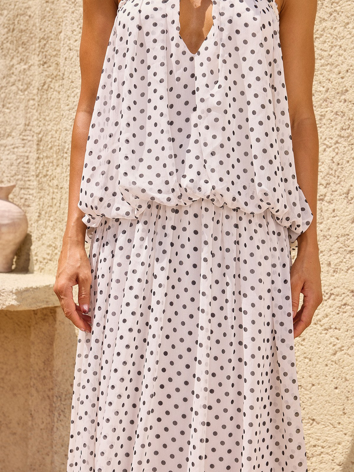 Quorvane Strapless Dot Maxi Dress - Image 7
