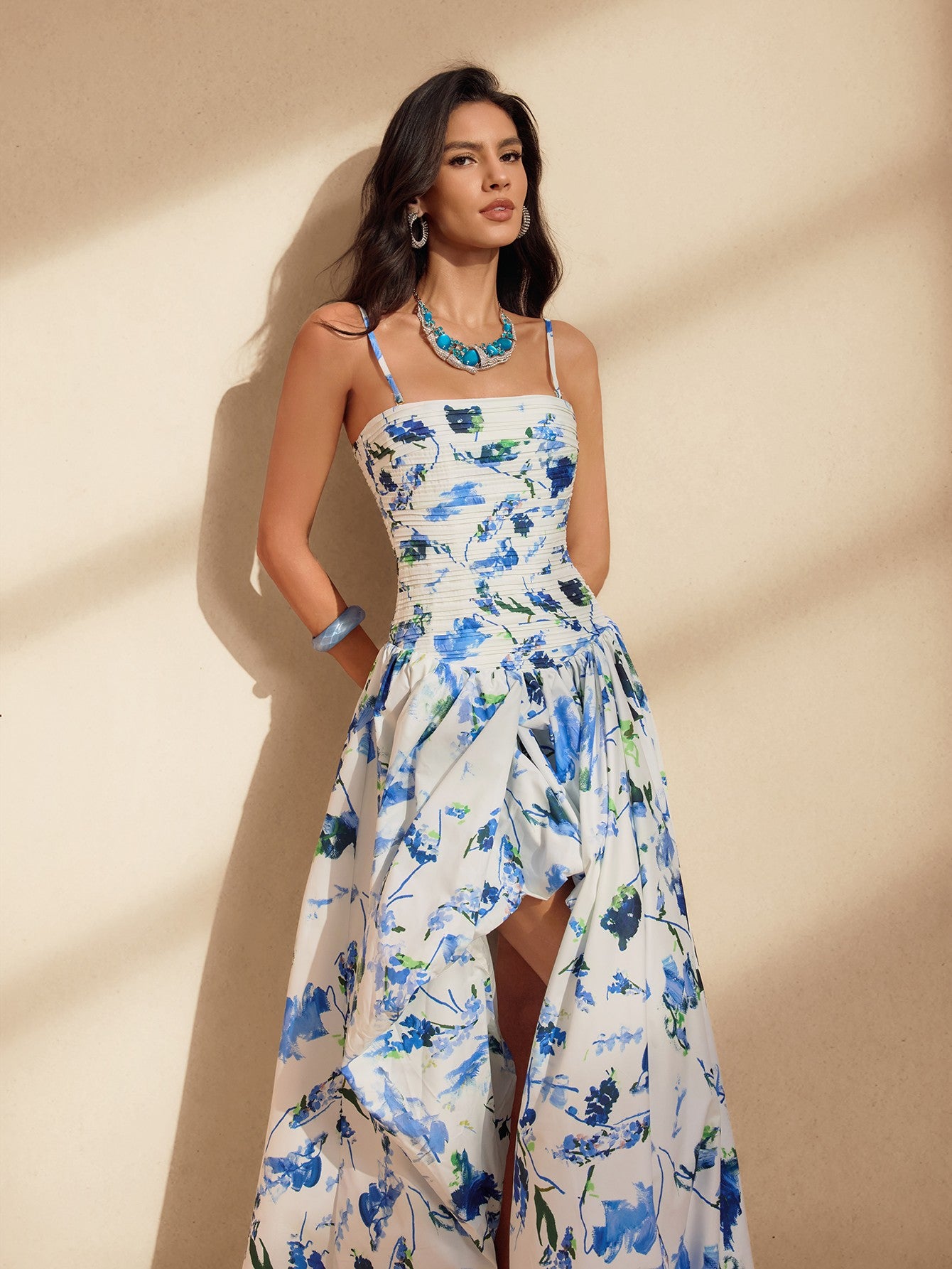 Rexmir Spaghetti Floral Printed Maxi Dress - Image 3