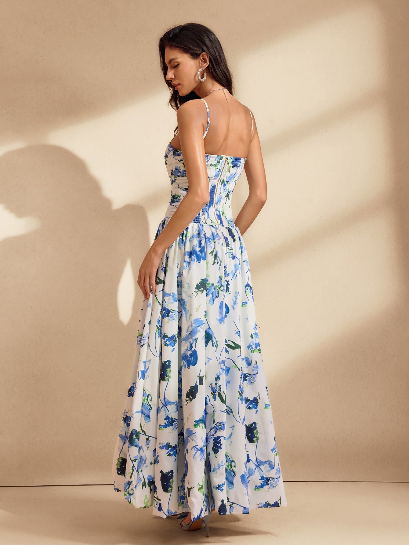 Rexmir Spaghetti Floral Printed Maxi Dress - Image 6