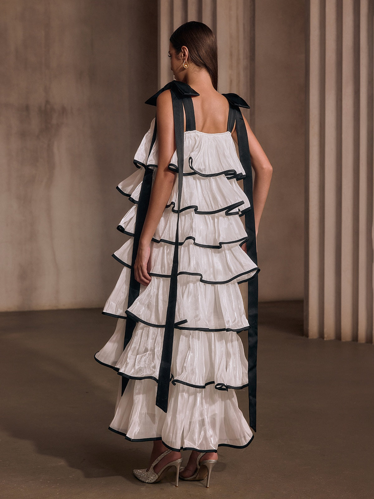 Tavixor Strapless Ruffle Tiered Maxi Dress - Image 6
