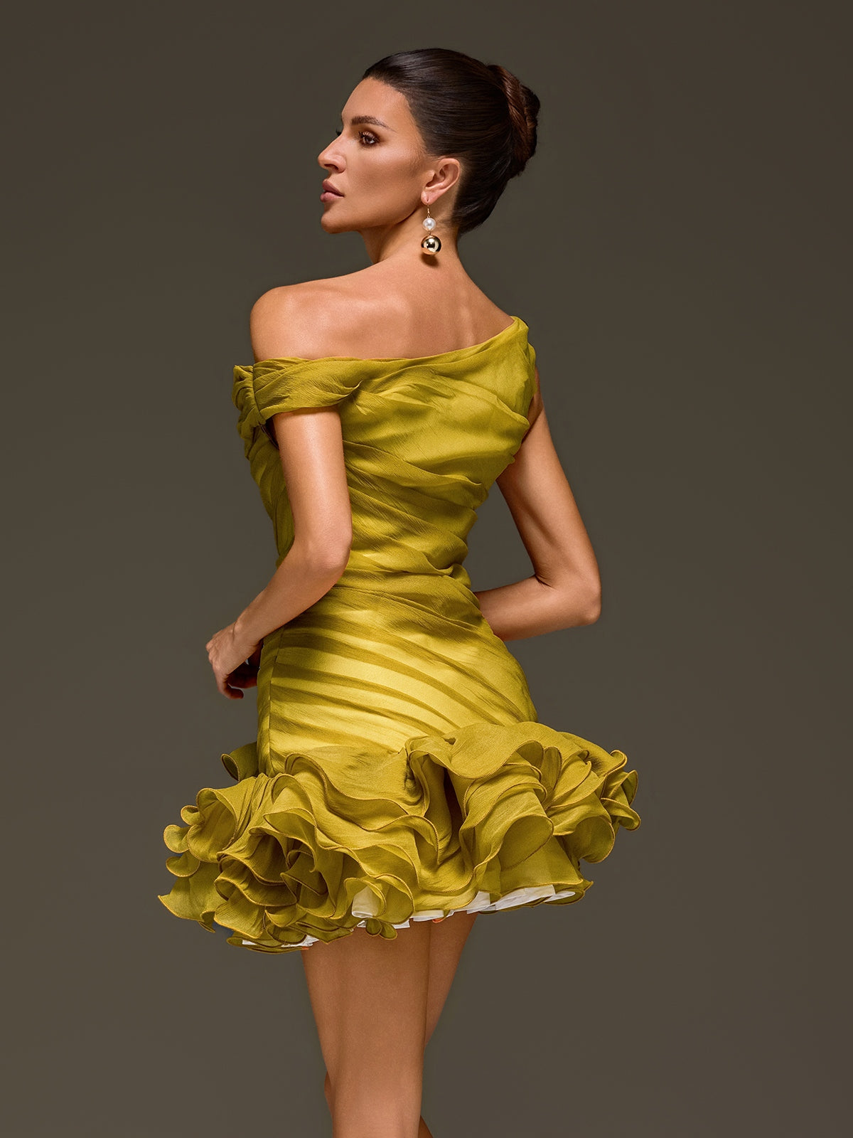 Toryrin One Shoulder Ruffle Mini Dress - Image 7