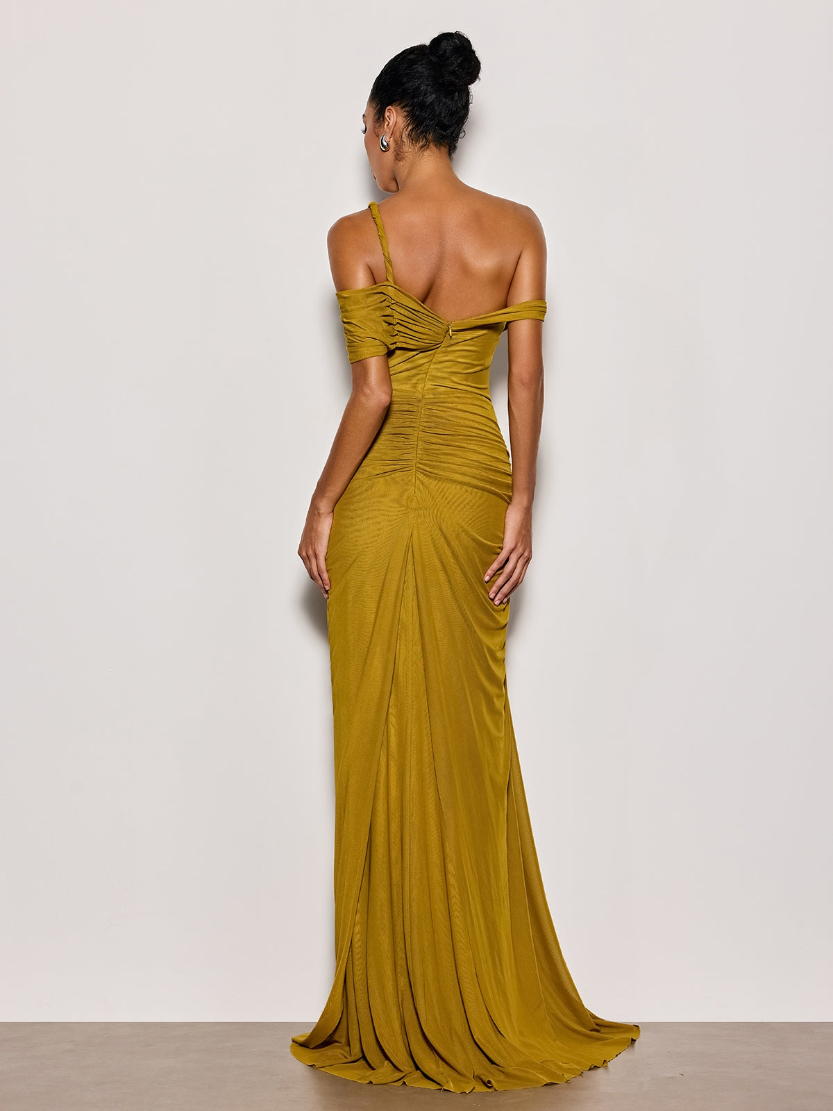 Urixa One Shoulder Ruched Maxi Dress - Image 6