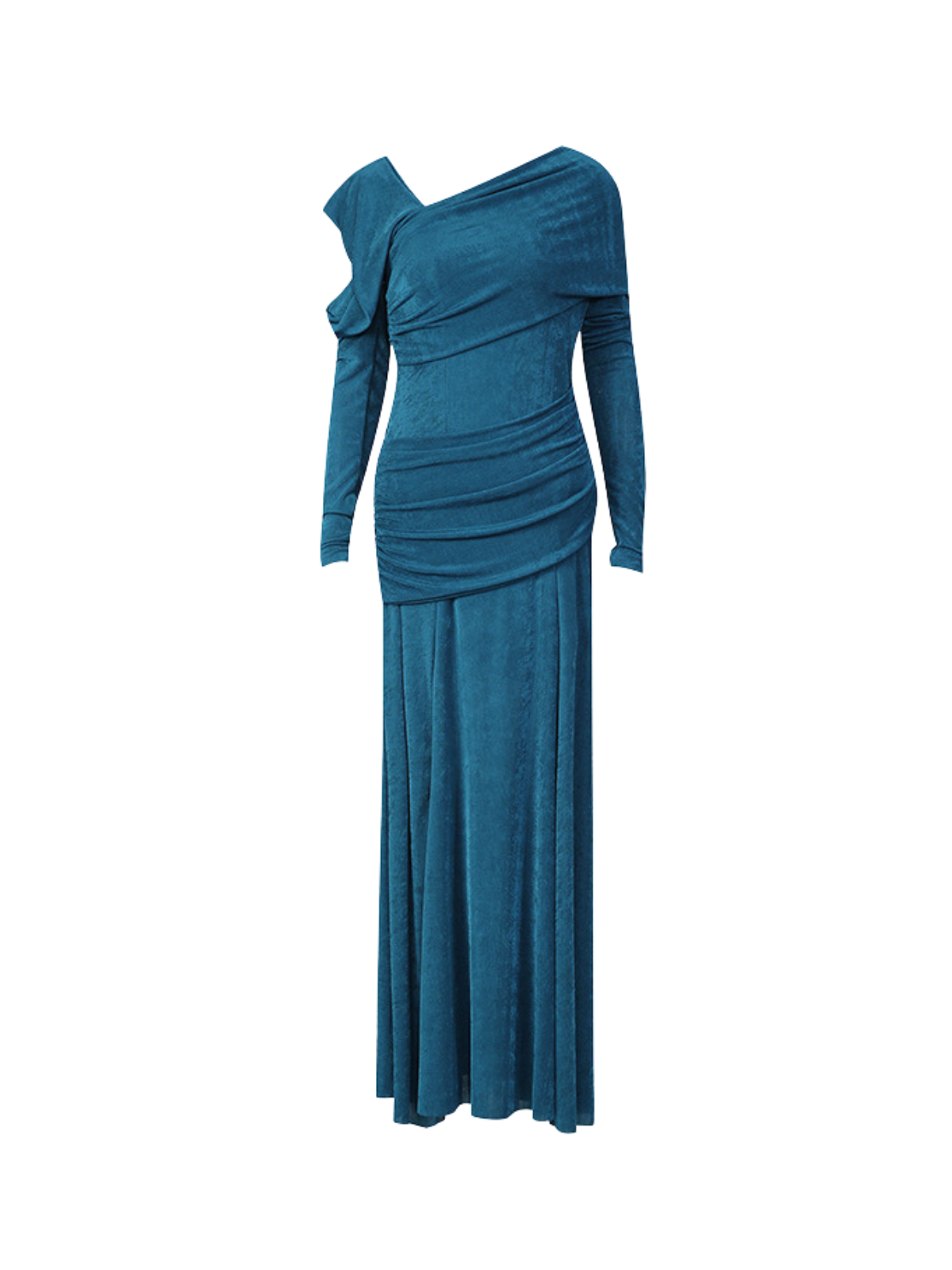 Xelyxan One Shoulder Ruched Maxi Dress - Image 7
