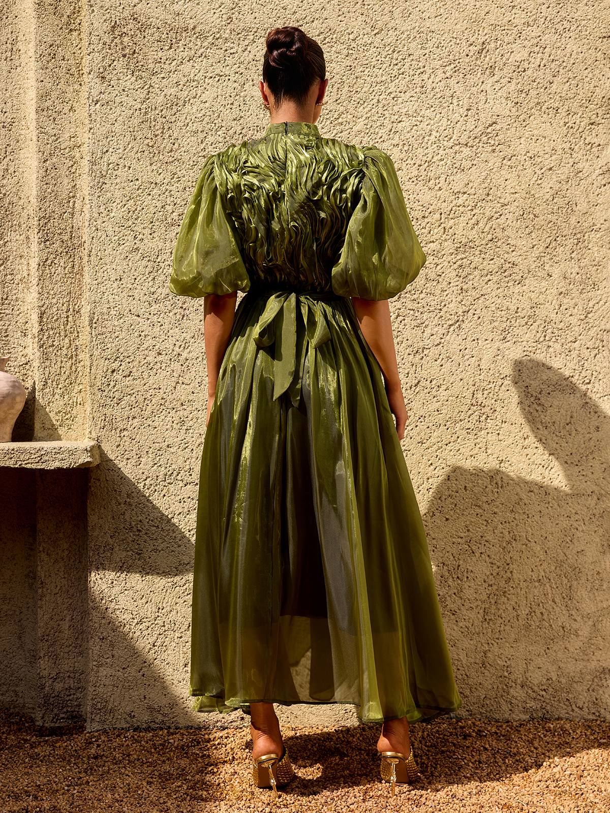 Zylarion Puff Sleeve Ruffle Maxi Dress - Image 6
